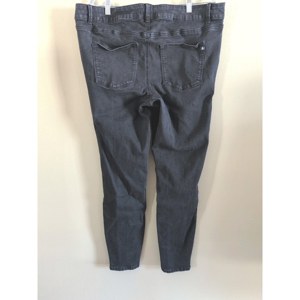 18W Maurices M Jeans Mid Rise Womens Black Jean Skinny High Rise Stretch 29 Lng - Picture 3 of 9